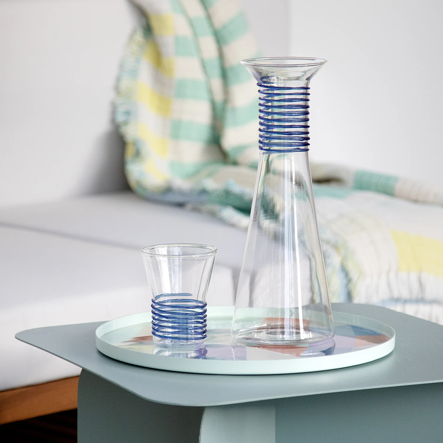 Gobelet en verre - 260 ml - Bleu - Design by Chloé Le Cam - 3