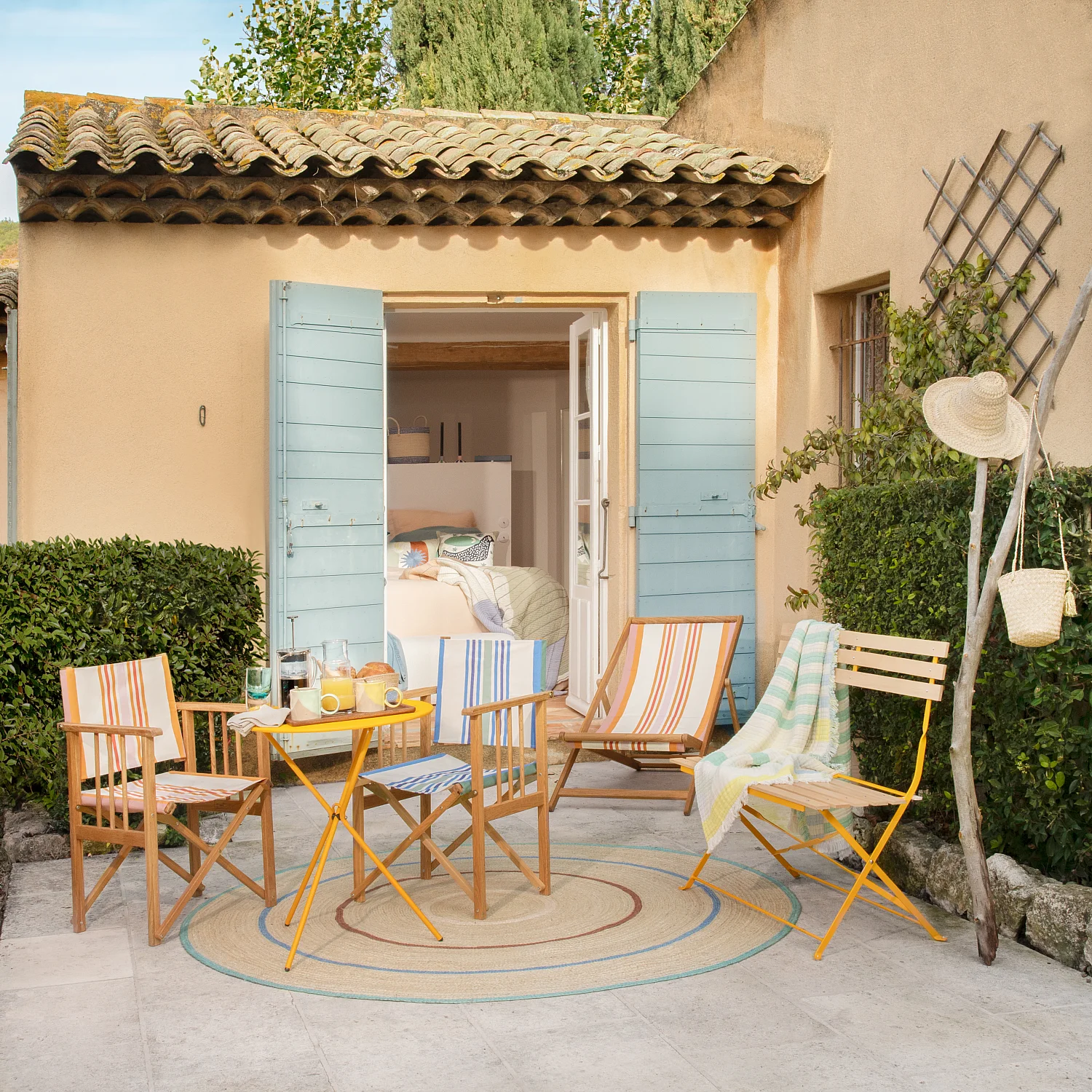 Tapis rond en jute - 200 cm - Multicolore - 1