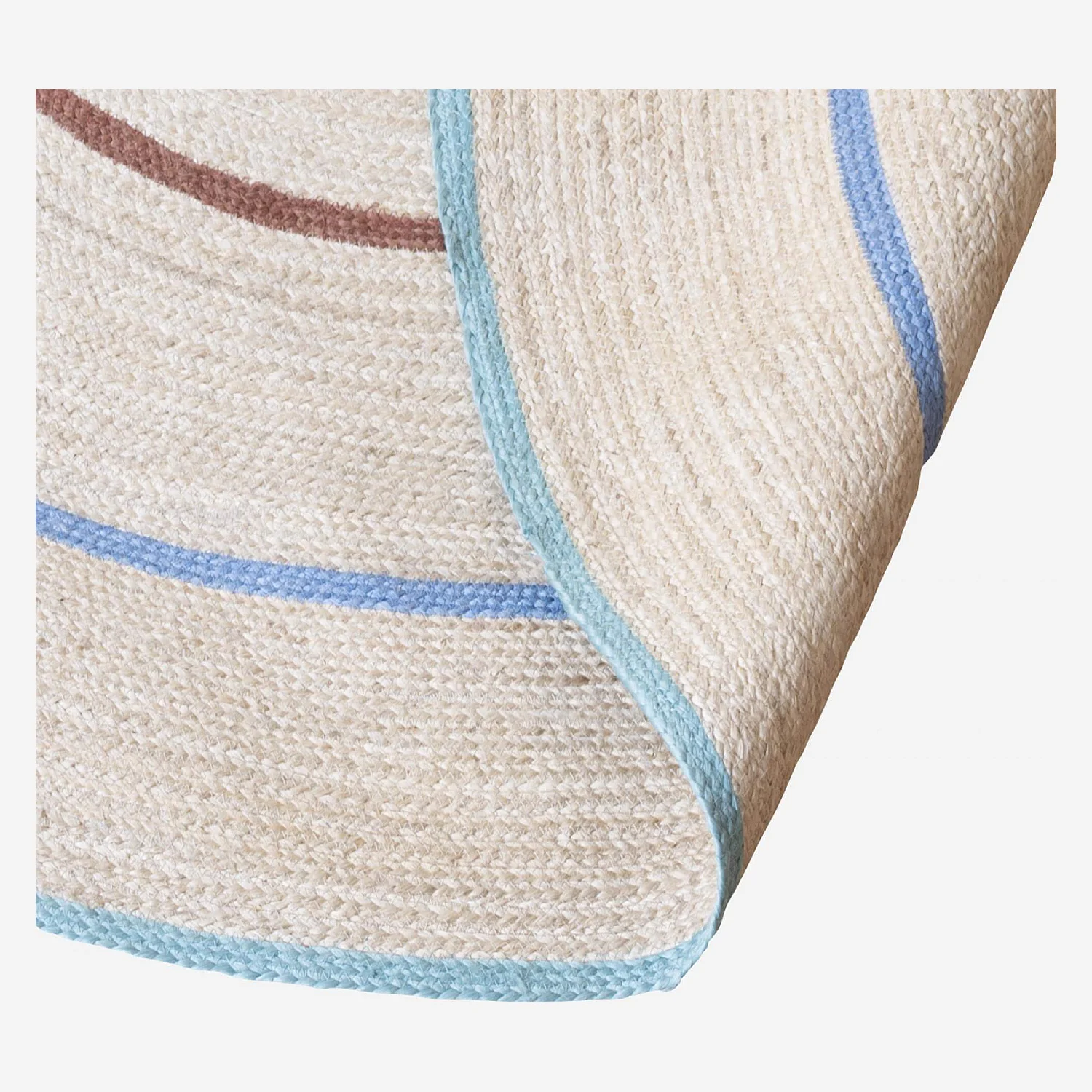 Tapis rond en jute - 200 cm - Multicolore - 6