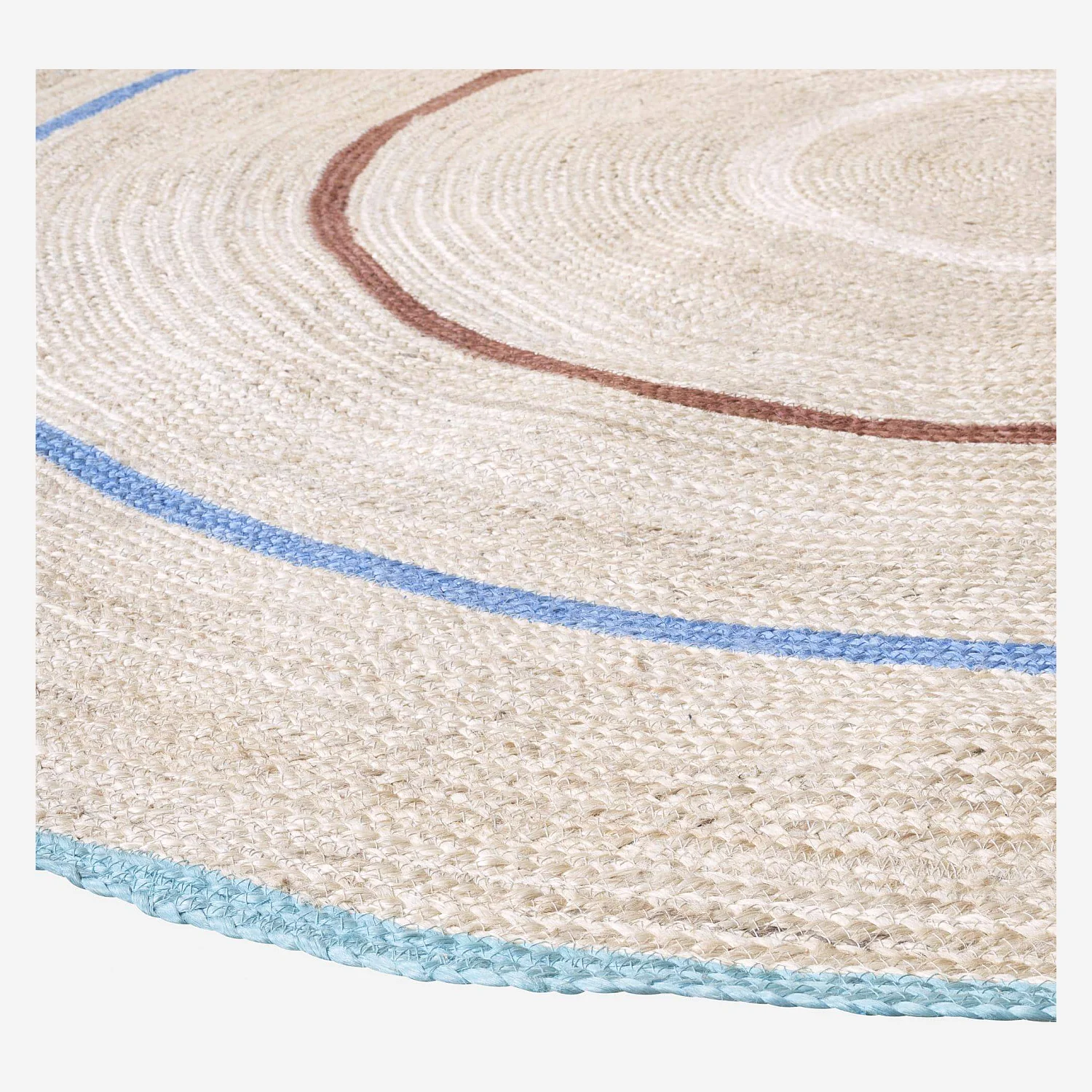 Tapis rond en jute - 200 cm - Multicolore - 3