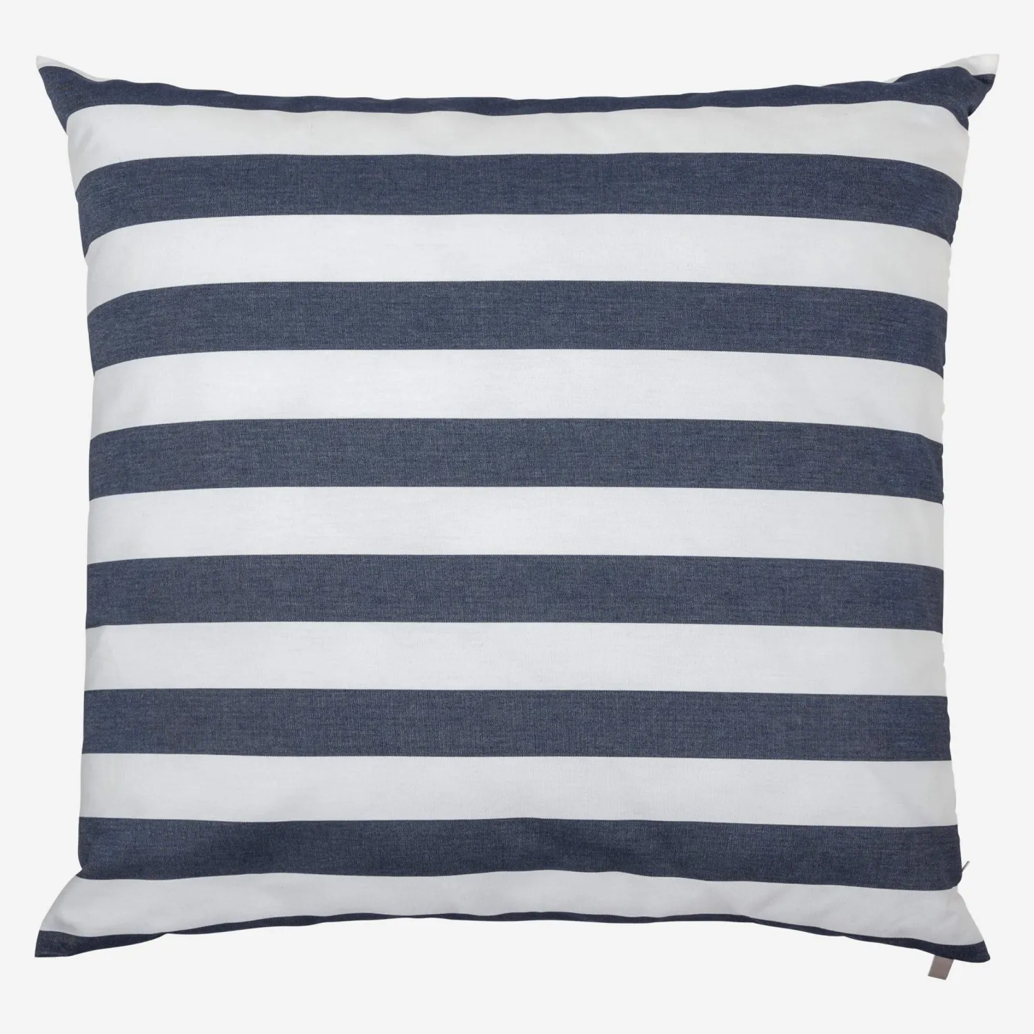 Coussin d'extérieur en acrylique- 75 x 75 cm - Rayures bleu marine - 1