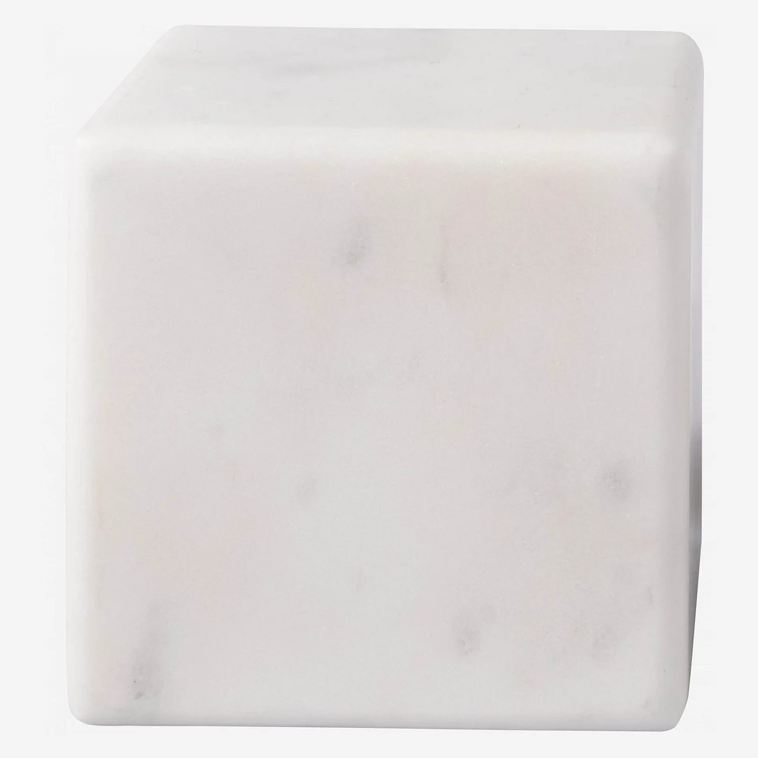 Serre-livres carré en marbre - Blanc - 1