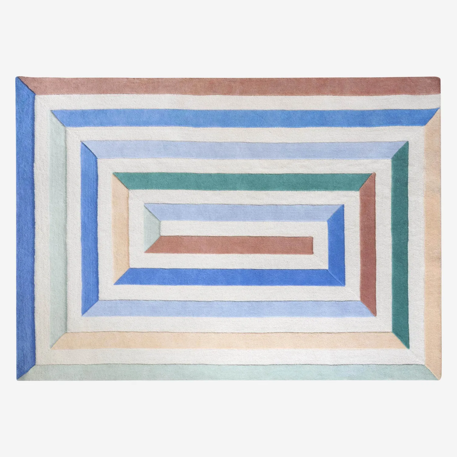 Tapis en laine tufté main - 170 x 240 cm - Motif labyrinthe - Design  by Floriane Jacques - 1