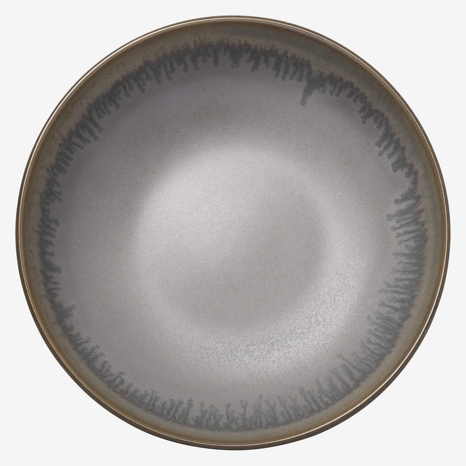 Bol en grès - 17,5 cm - Bleu et marron - 6