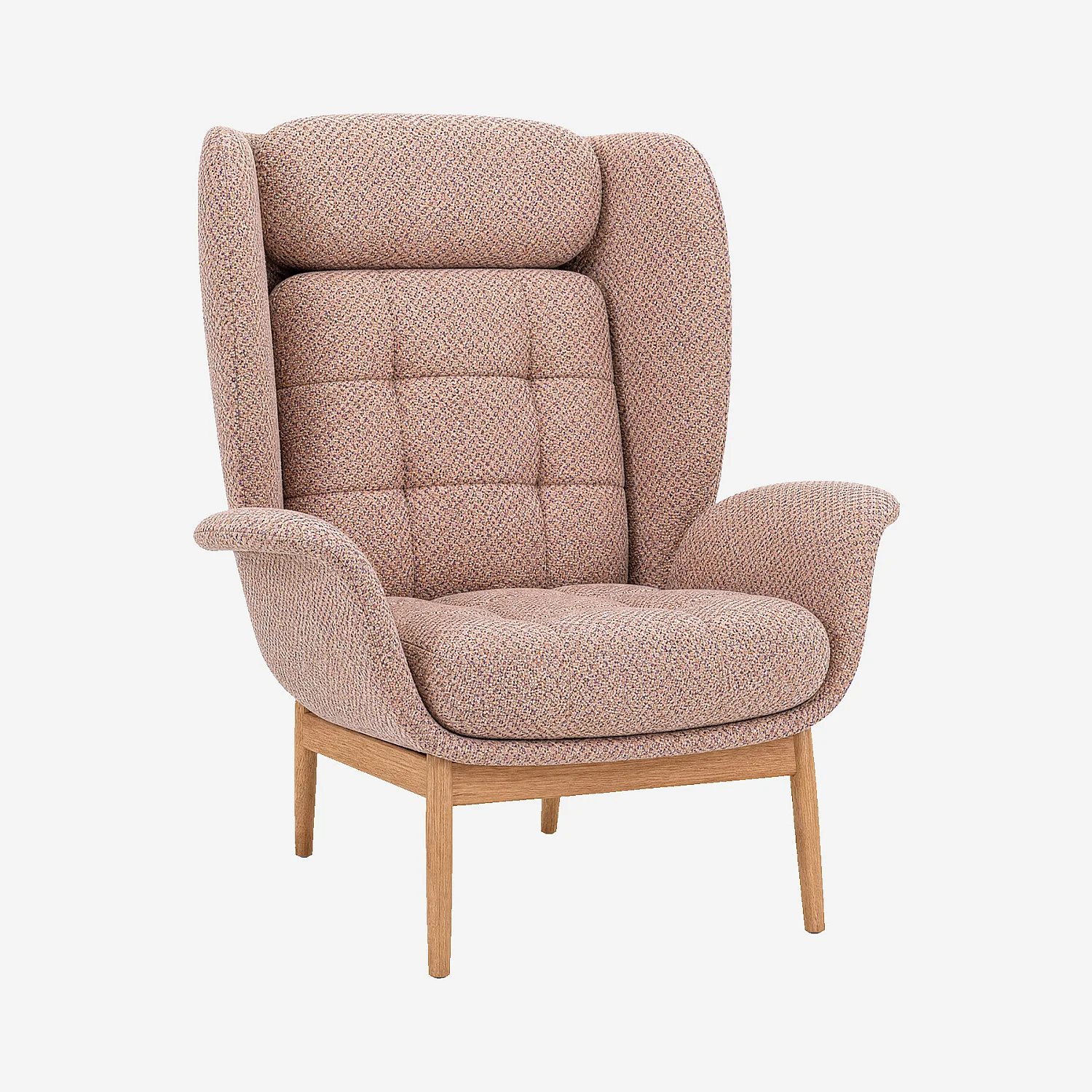 Fauteuil in Bellagio stof - Aurora oranje - 1