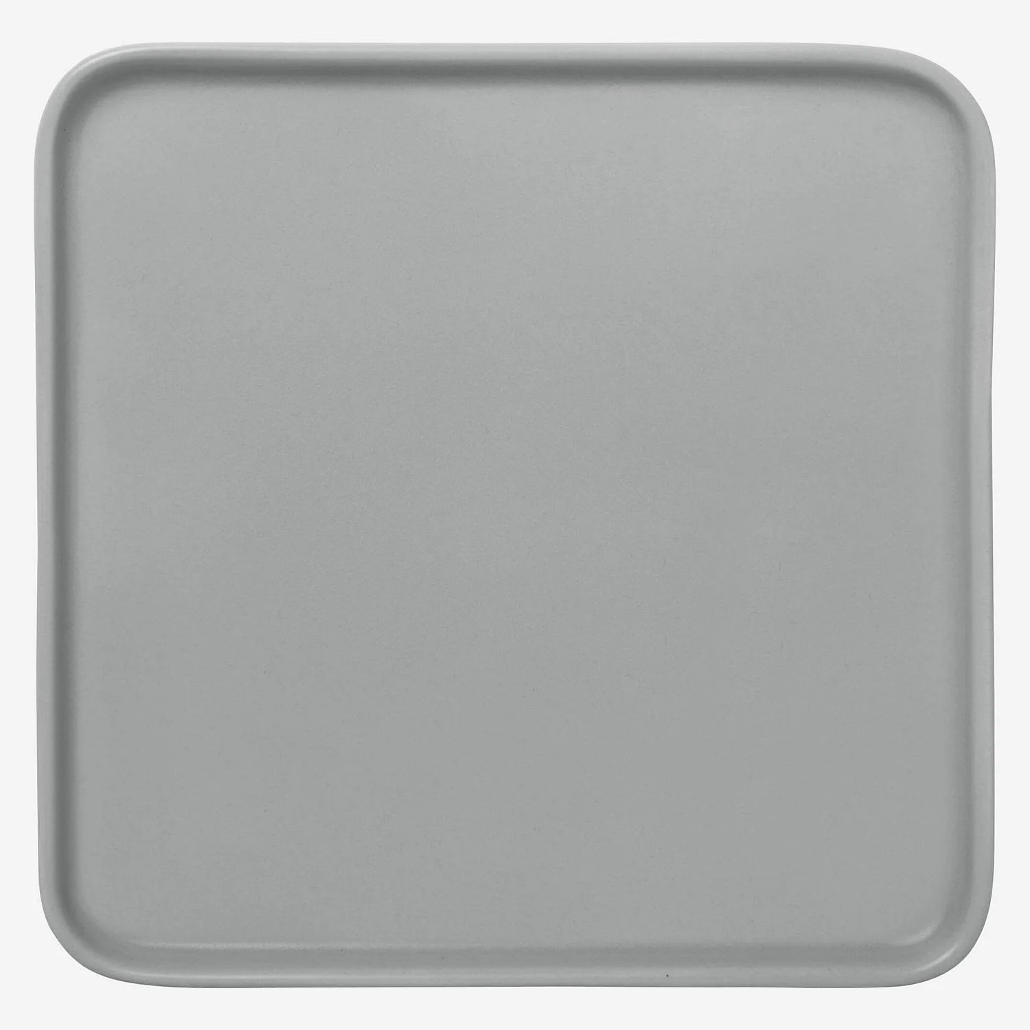 Plateau carré en faïence - Gris - 2
