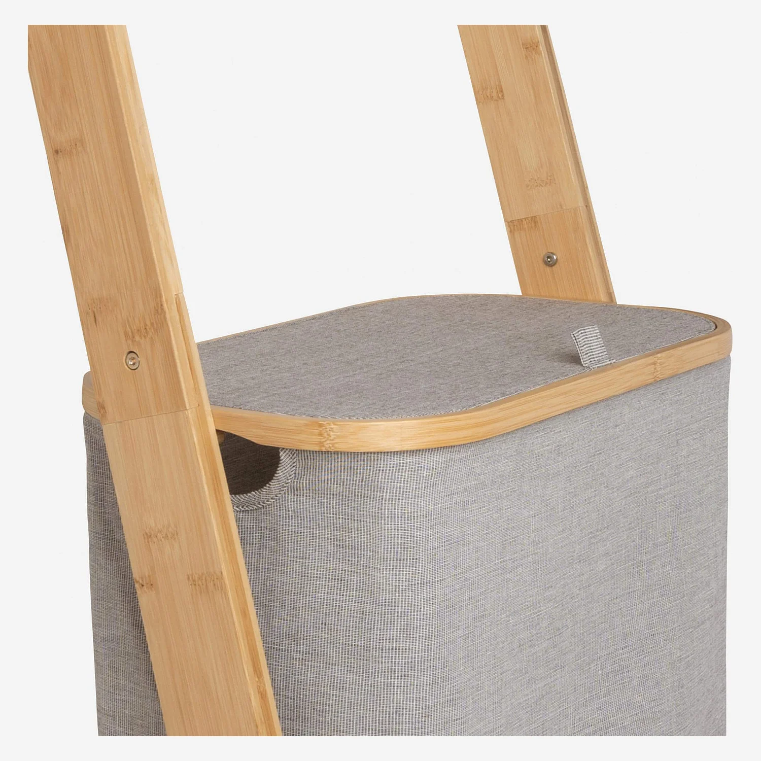 Scaffale bagno con scomparti in bambù - Grigio screziato - 7