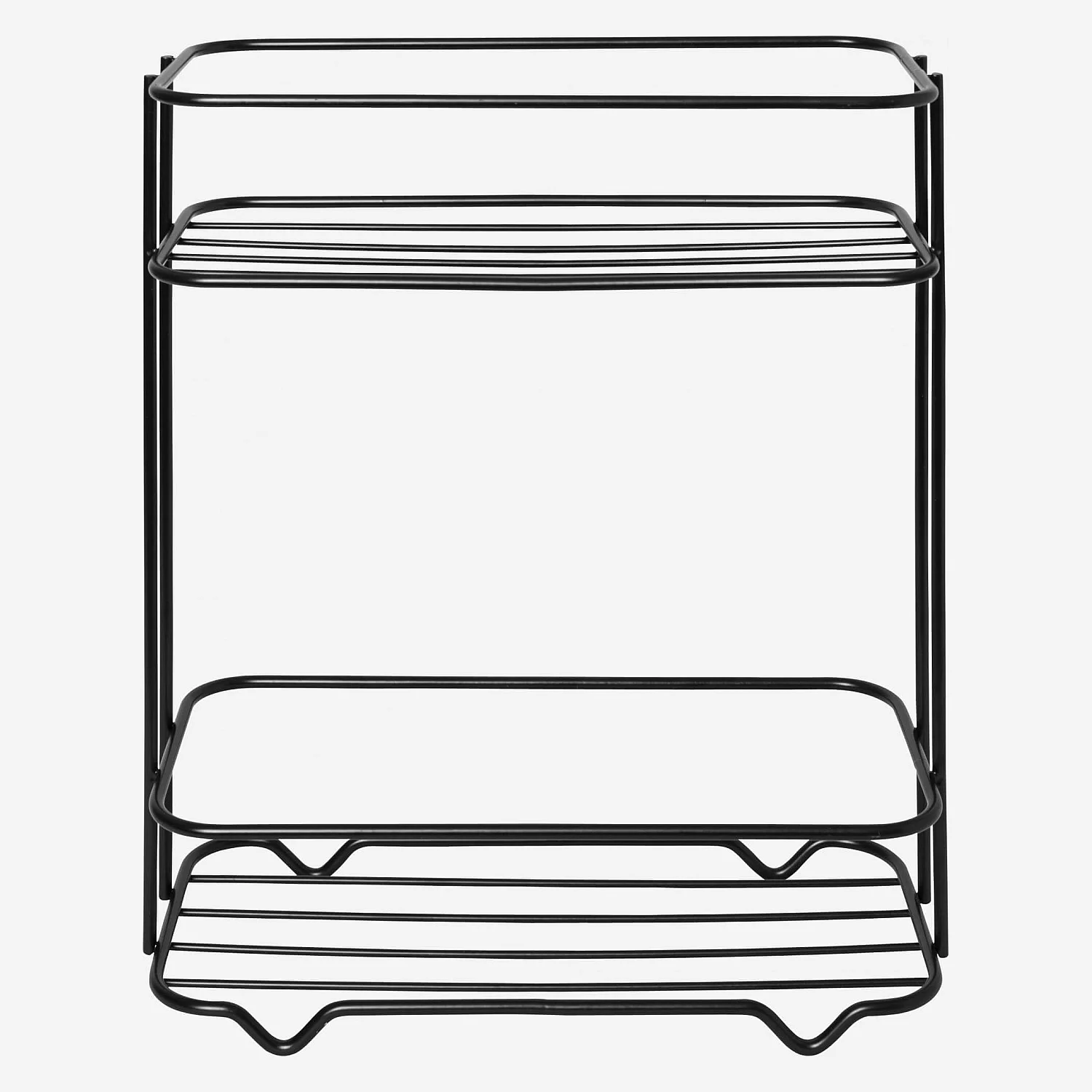 Duschkorb mit 2 Ablagen aus Metall - Schwarz - 2