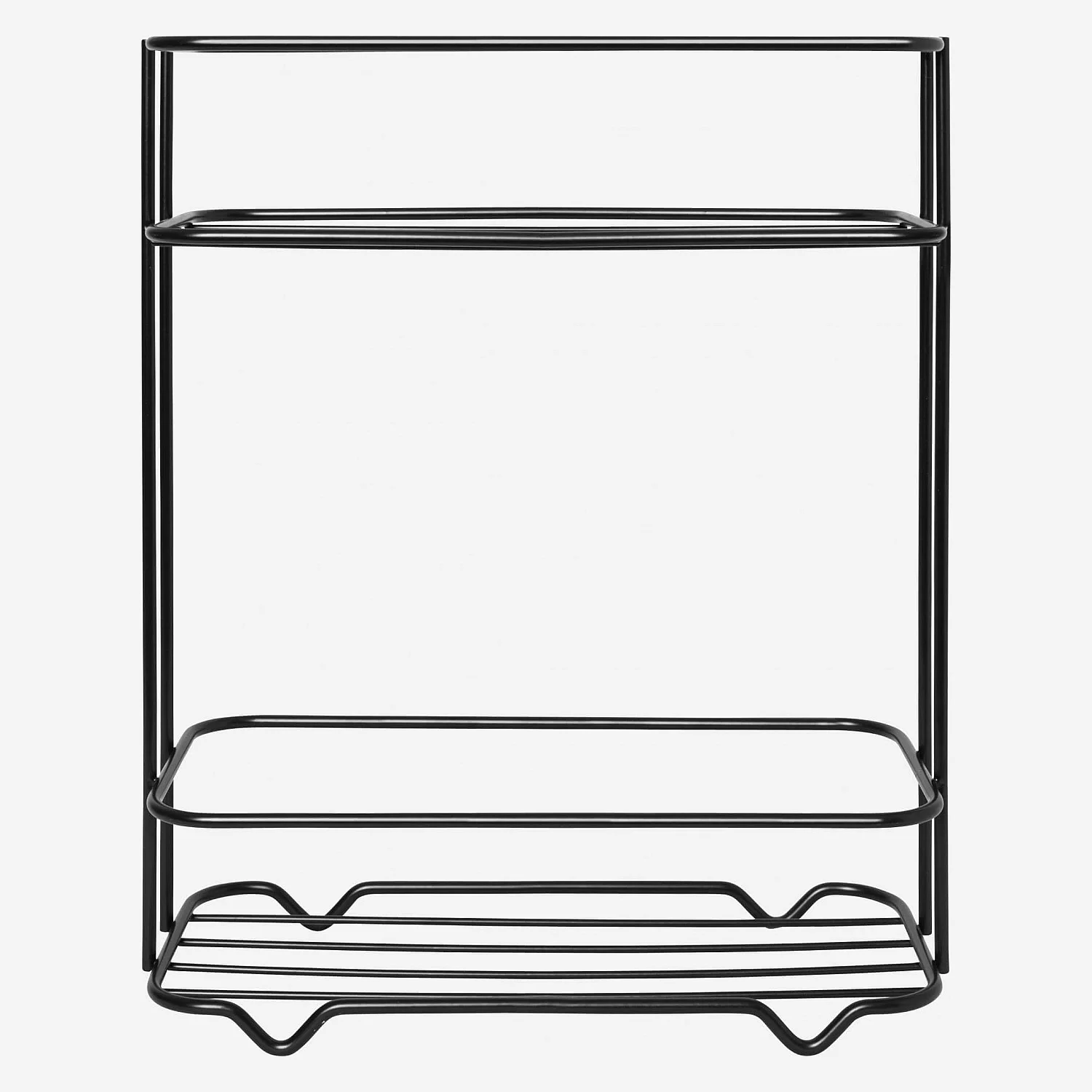 Duschkorb mit 2 Ablagen aus Metall - Schwarz - 3