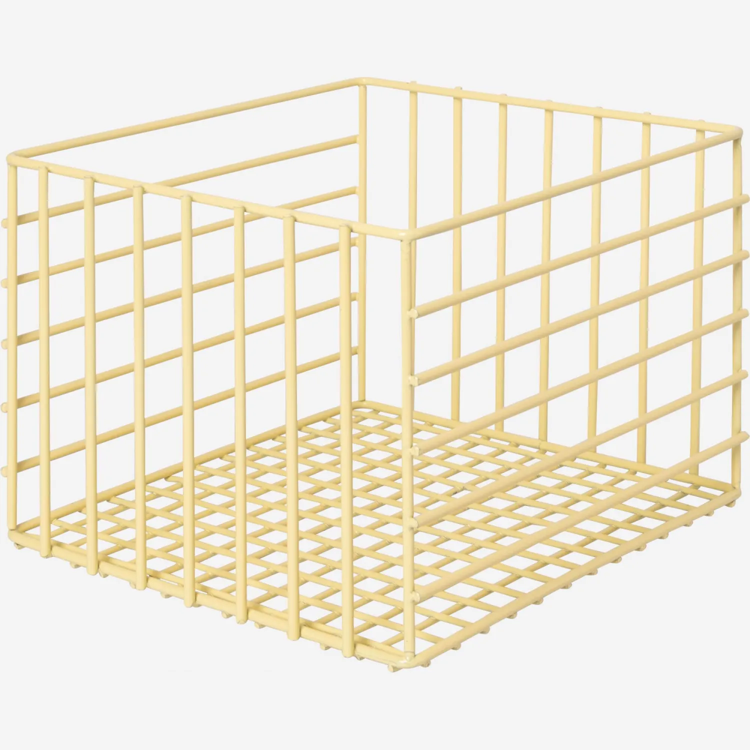 Panier de rangement en métal - 17 x 13 cm - Jaune