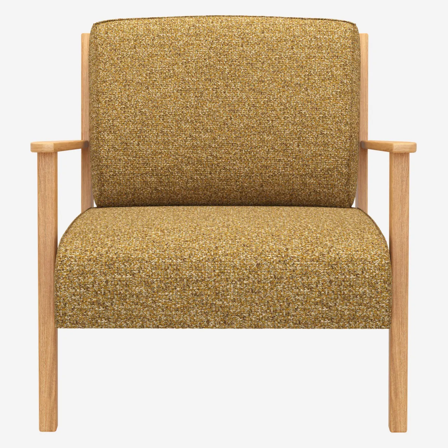 Fauteuil en tissu Venezia - Jaune épice  - 1