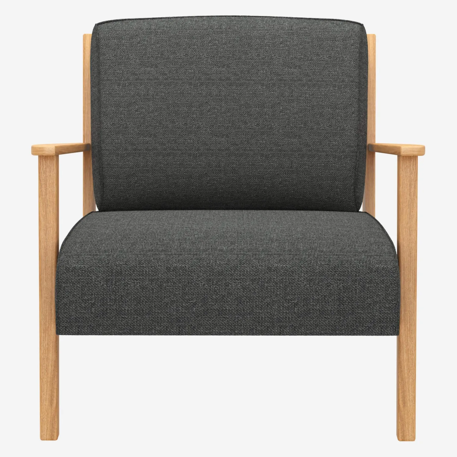 Fauteuil en tissu Melina - Gris ardoise  - 1