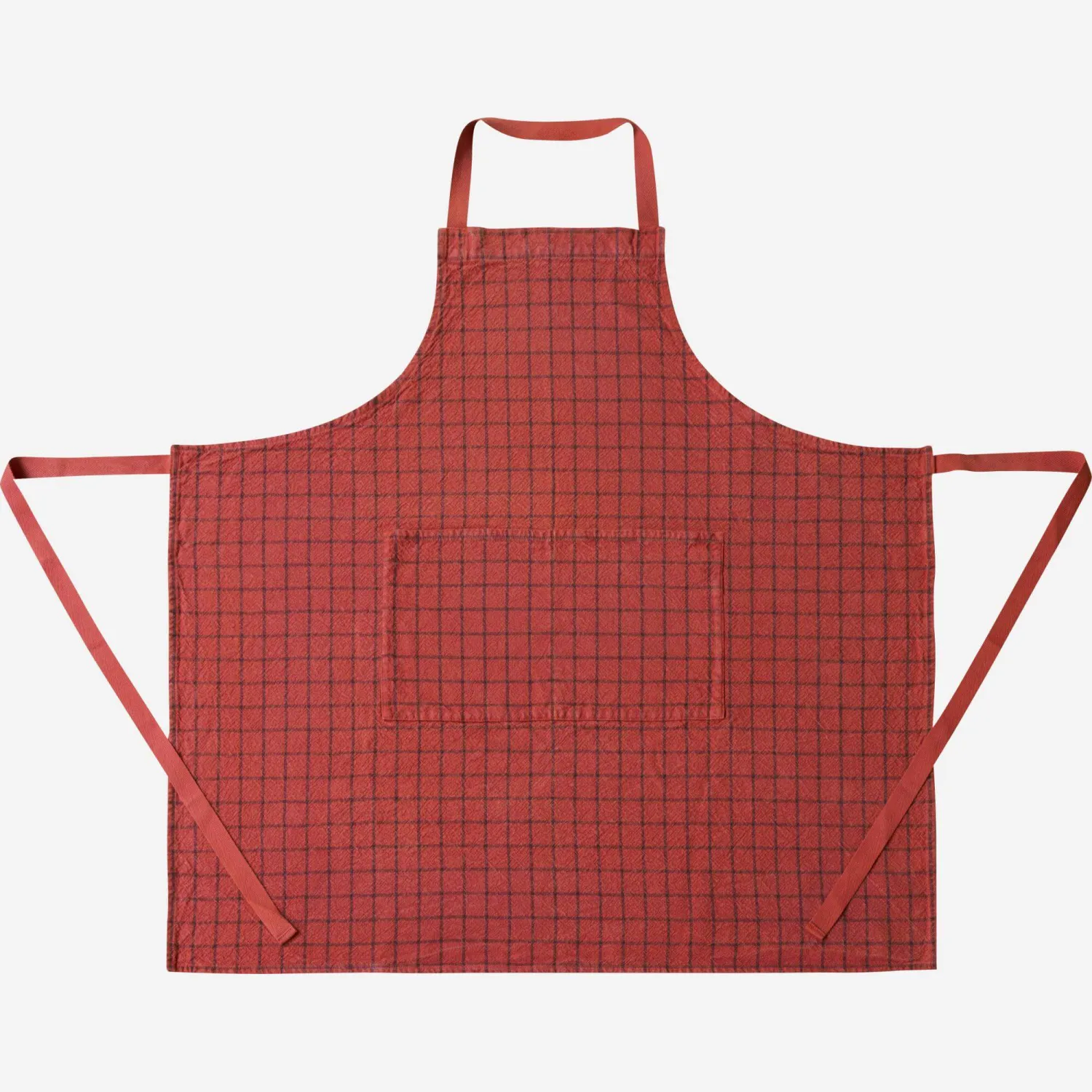 Keukenschort van katoen en hennep - Rood