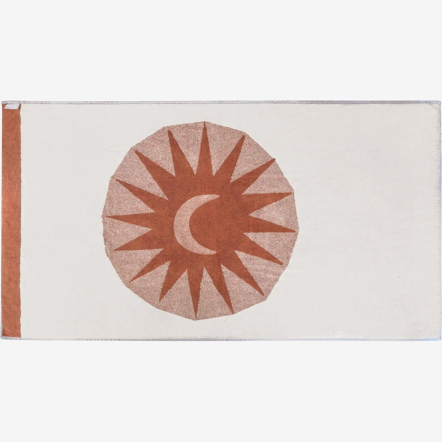 Drap de plage en coton - 100 x 180 cm - Motif soleil - Design by Floriane Jacques - 2