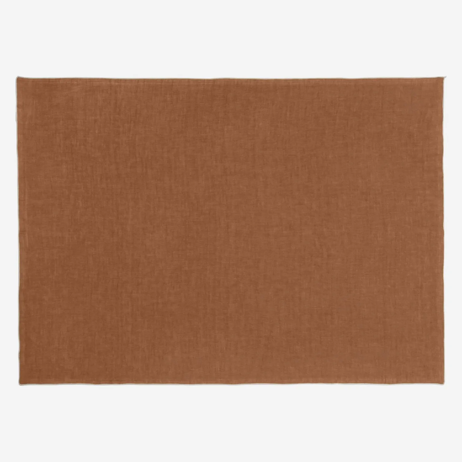 Set de table en lin - 35 x 45 cm - Marron caramel - 1