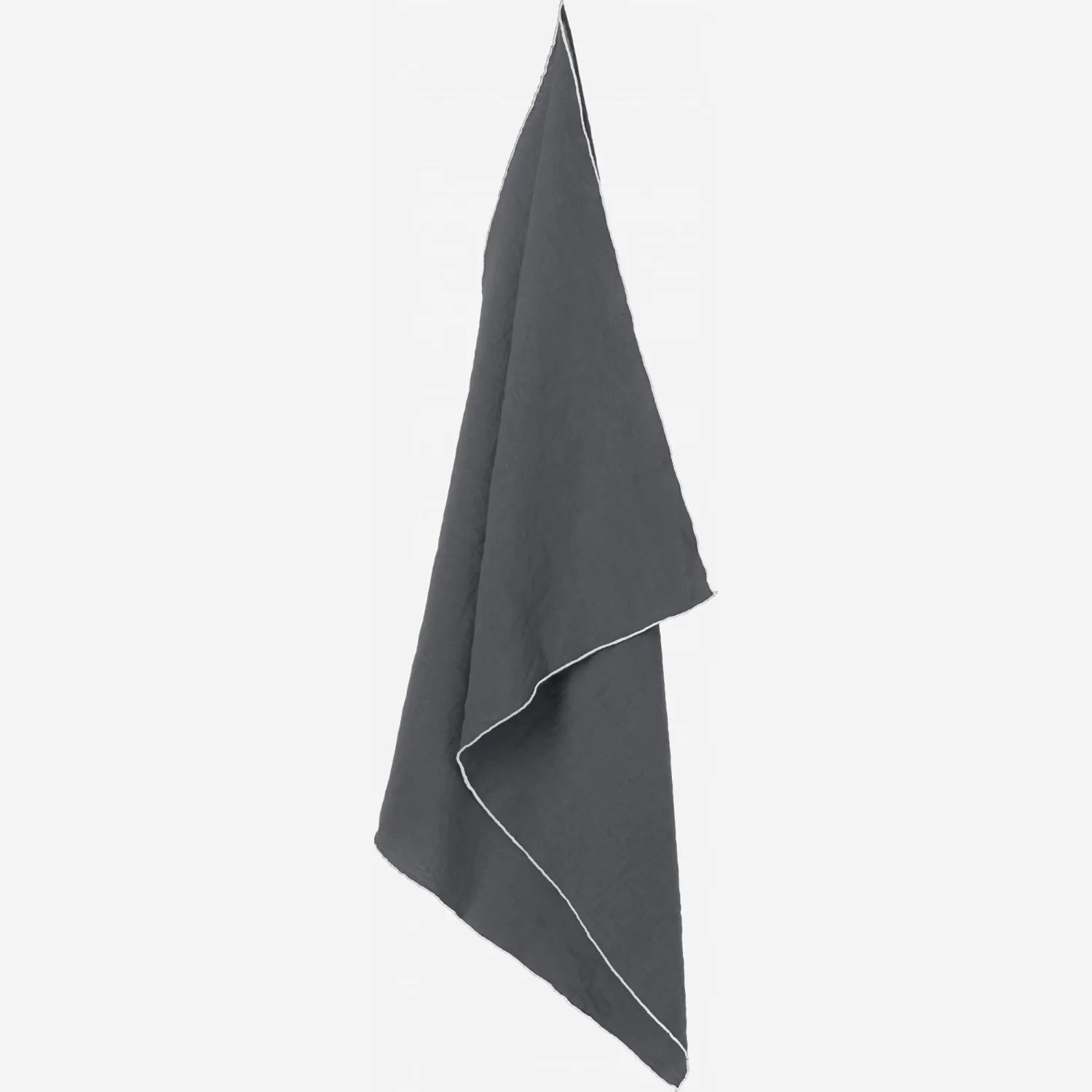 Torchon en lin - 50 x 70 cm - Gris anthracite