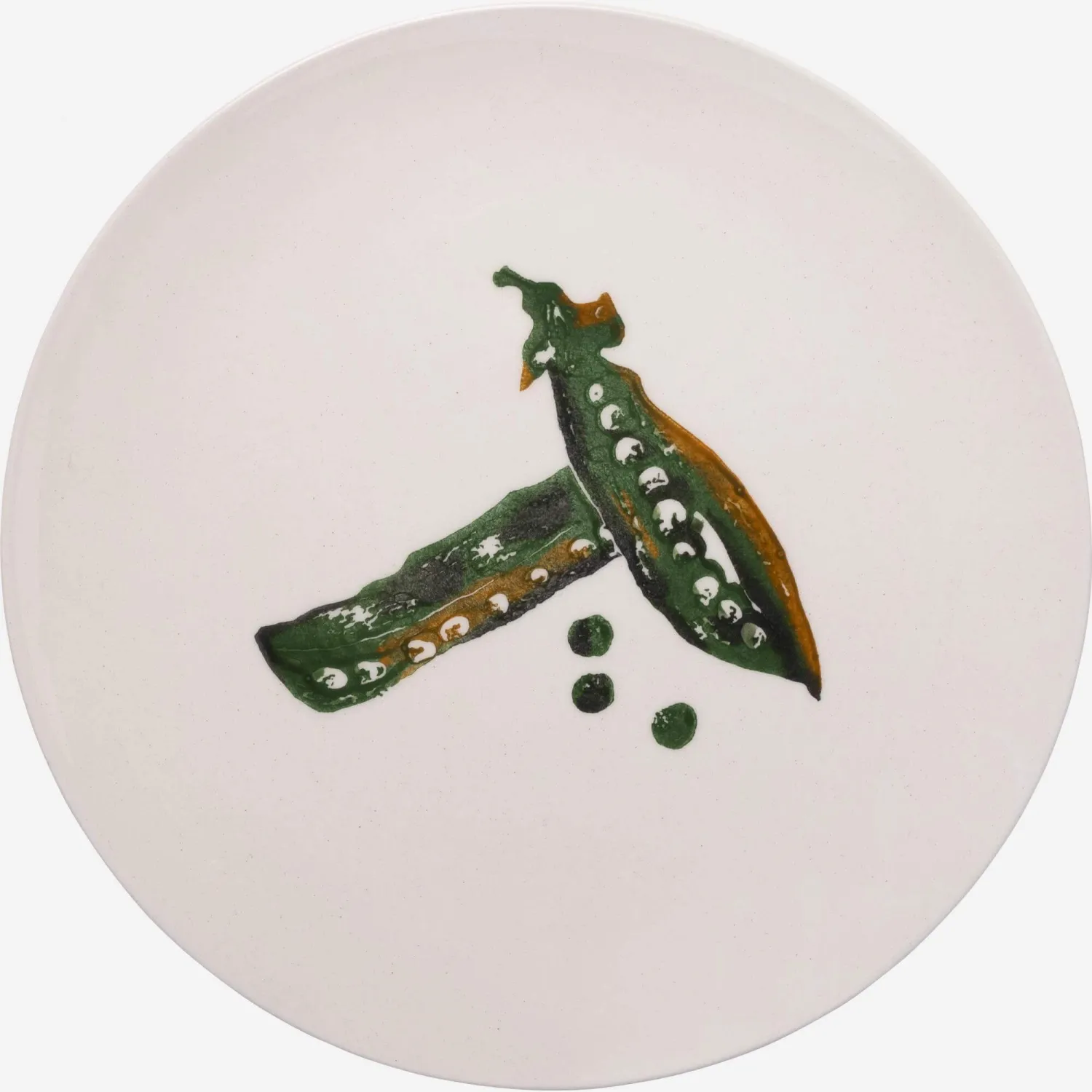 Assiette plate en faïence - 26 cm - Motif petit pois - Design by Floriane Jacques