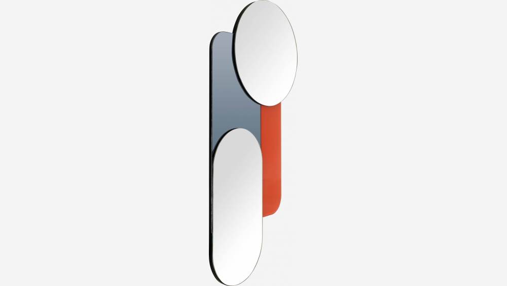 Espejo con formas geométricas - Multicolor - 76 x 38 cm