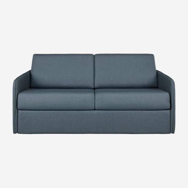 Sofá cama con somier de láminas de 3 plazas de tela gris azul