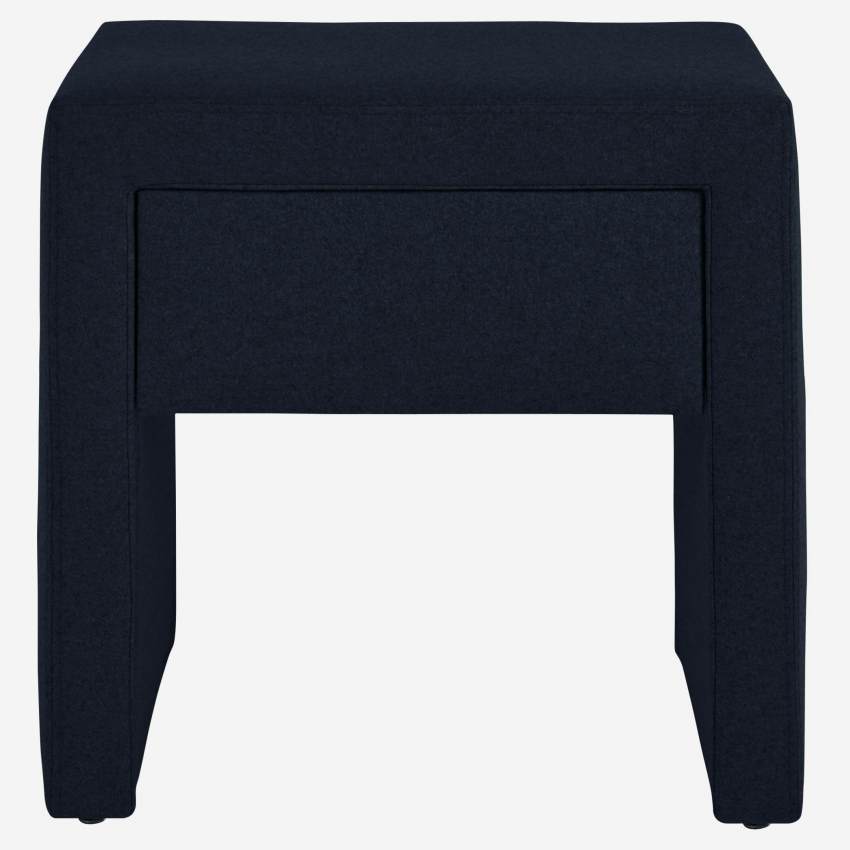 Table de chevet en feutrine - Bleu marine