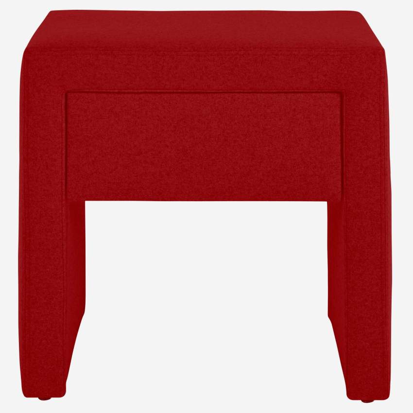 Table de chevet en feutrine - Rouge