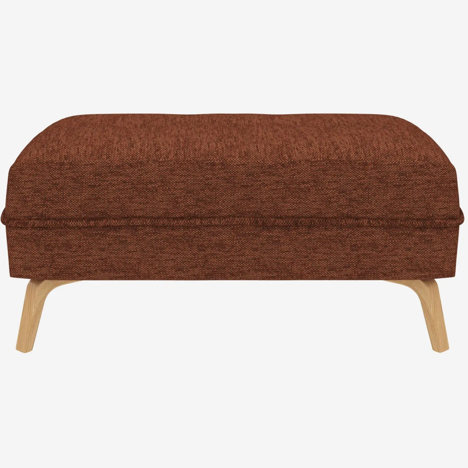 Repose-pieds en tissu Copparo - Orange rouille