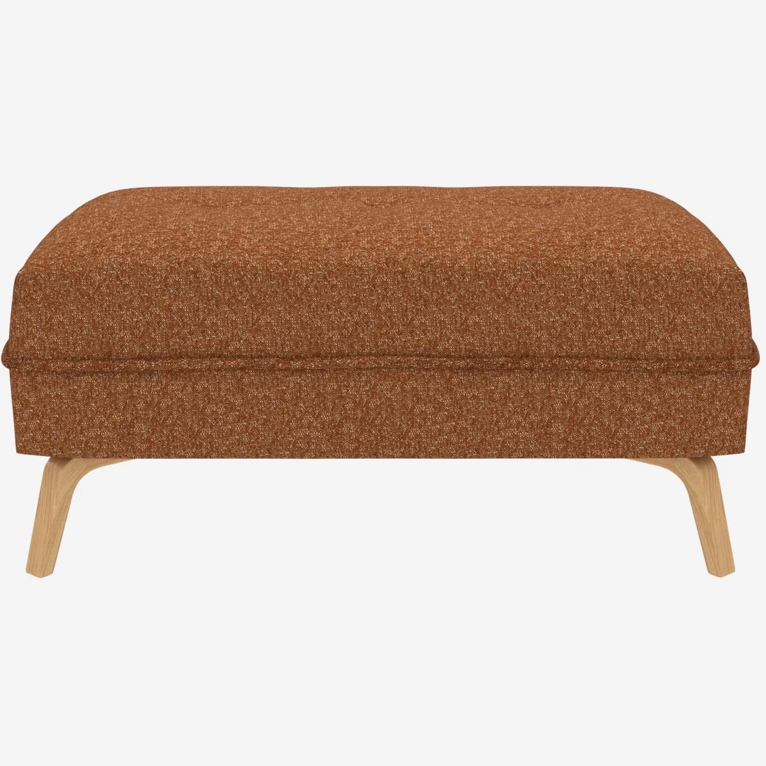 Repose-pieds en tissu Lucca - Marron noisette
