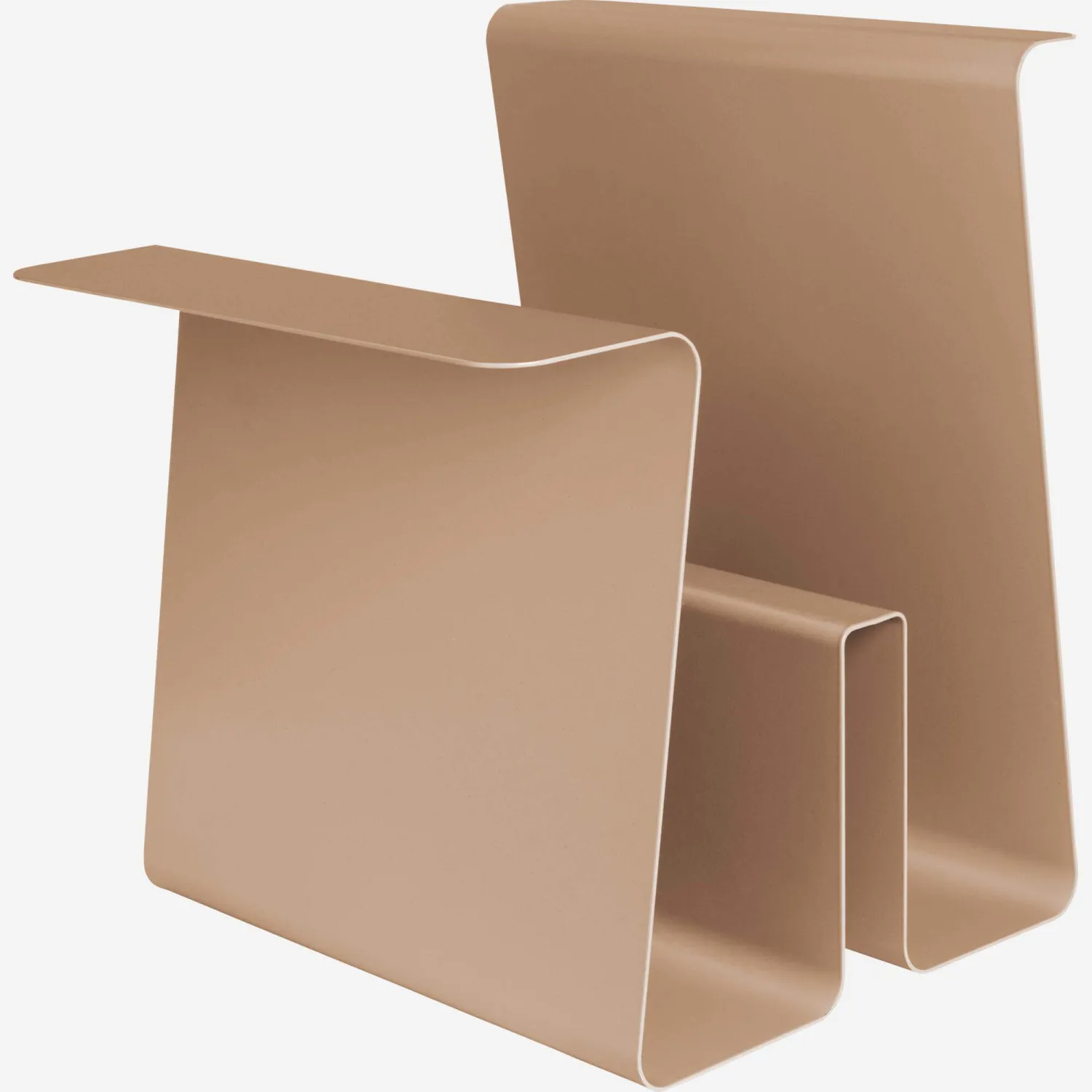 Porte-magazines en métal - 36 x 43 cm - Terre de sienne