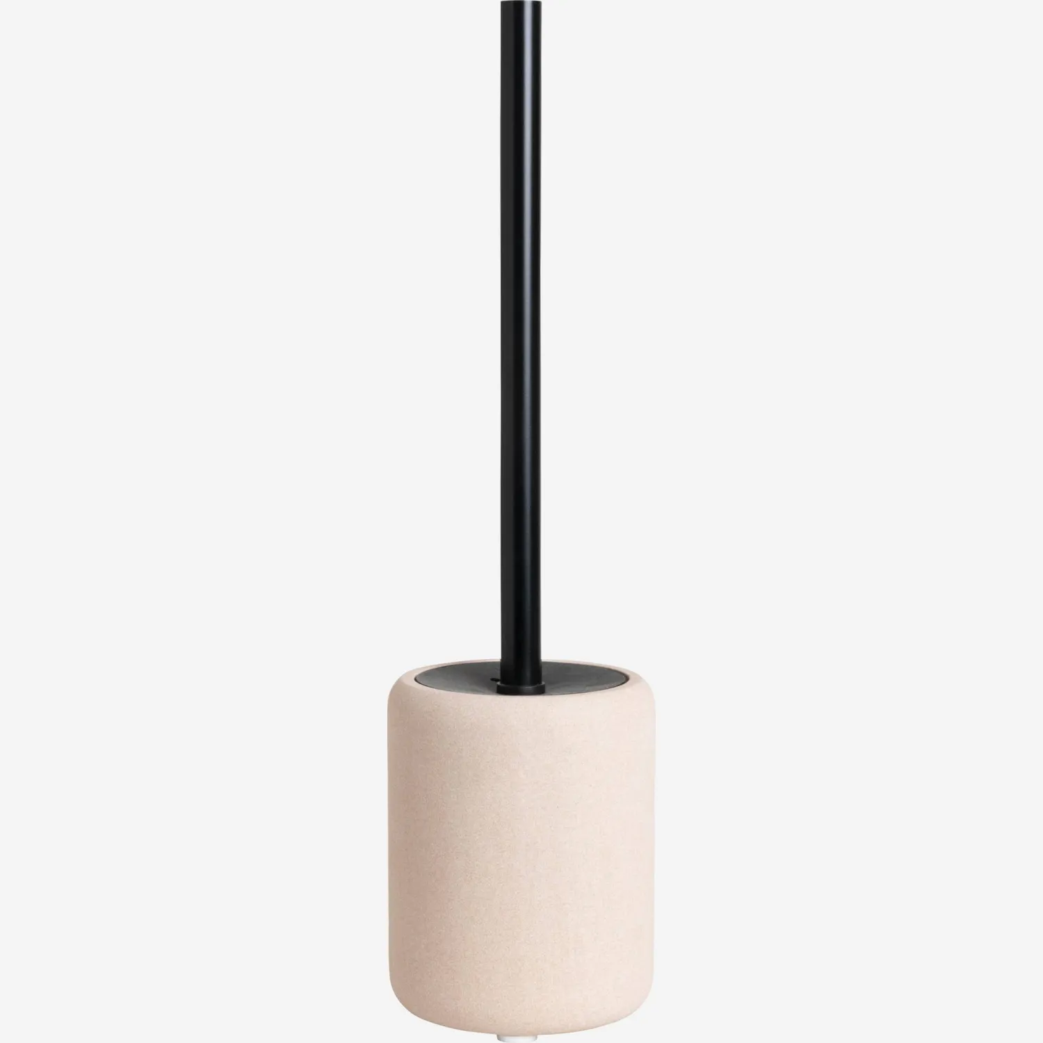 Brosse de toilettes en grès  - Rose poudré