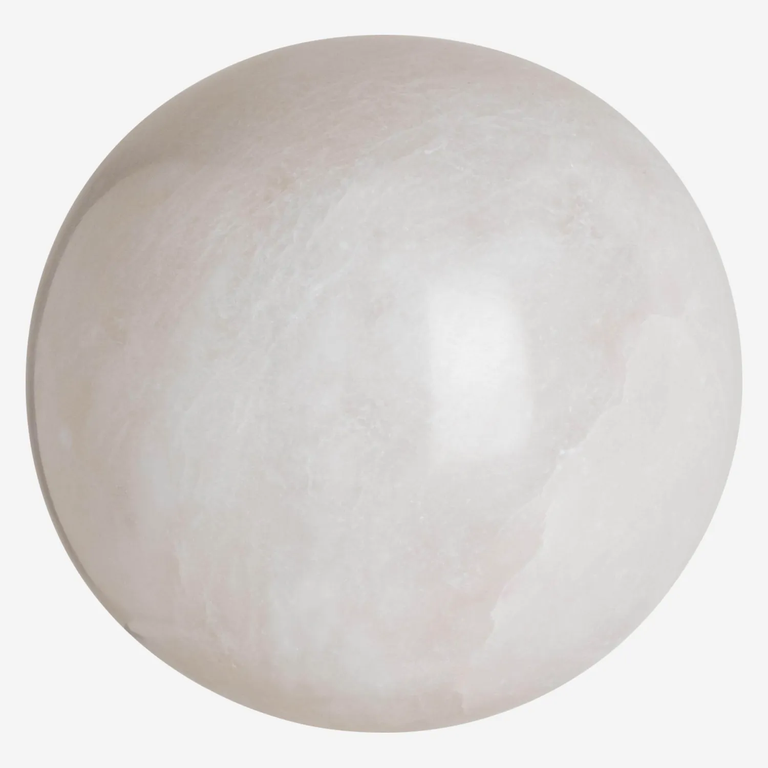 Serre-livres rond en albâtre - Blanc - 1