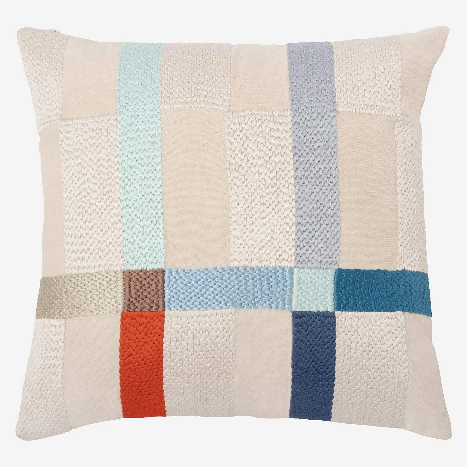 Coussin brodé en coton - 45 x 45 cm - Multicolore - Design by Floriane Jacques - 1