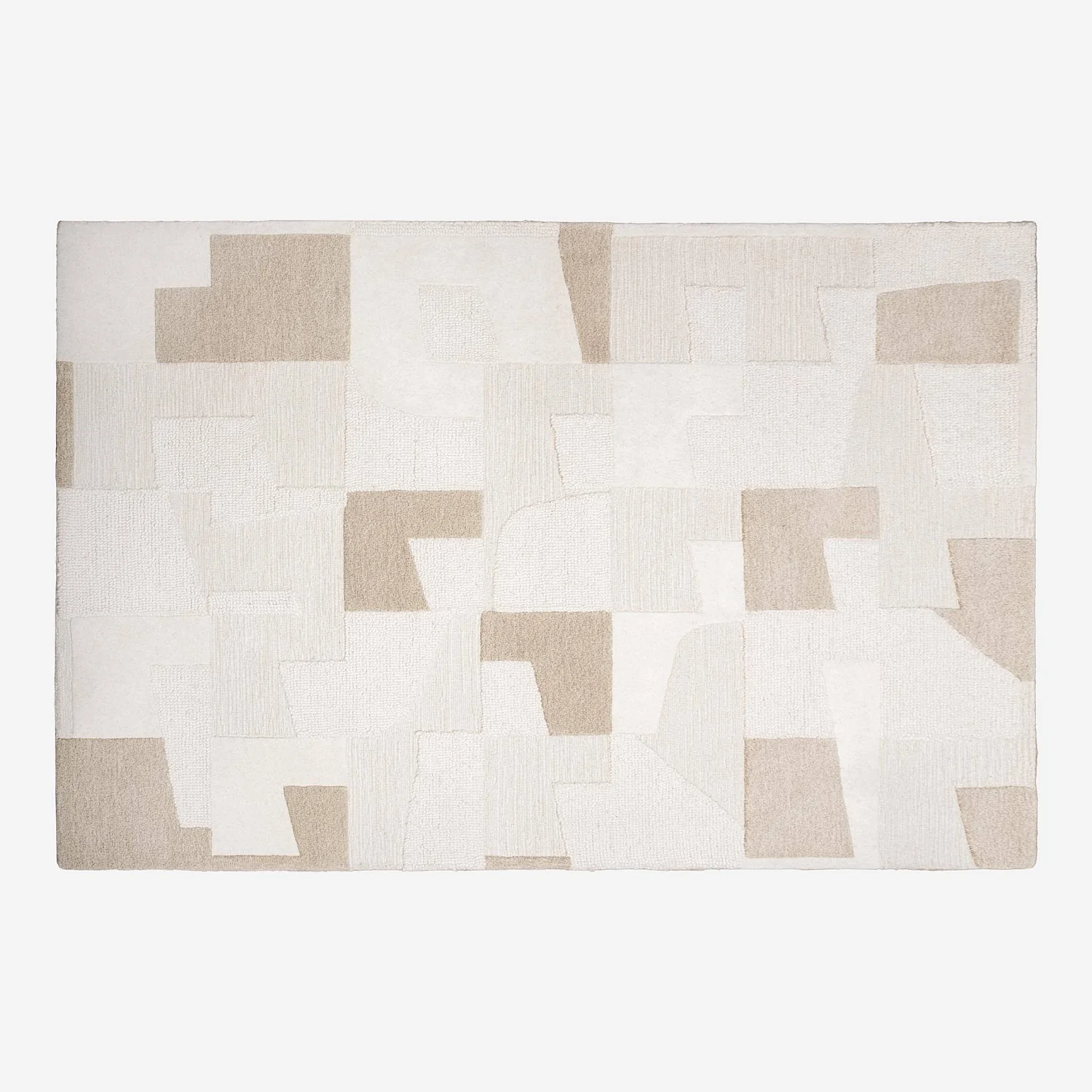 Met de hand getuft tapijt van wol - 170 x 240 cm - Beige - Design by Floriane Jacques - 1