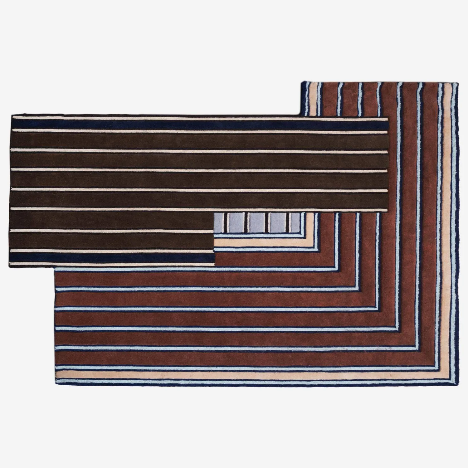 Tapis tufté en laine - 190 x 130 cm - Marron  - Design by Constance Frapoli