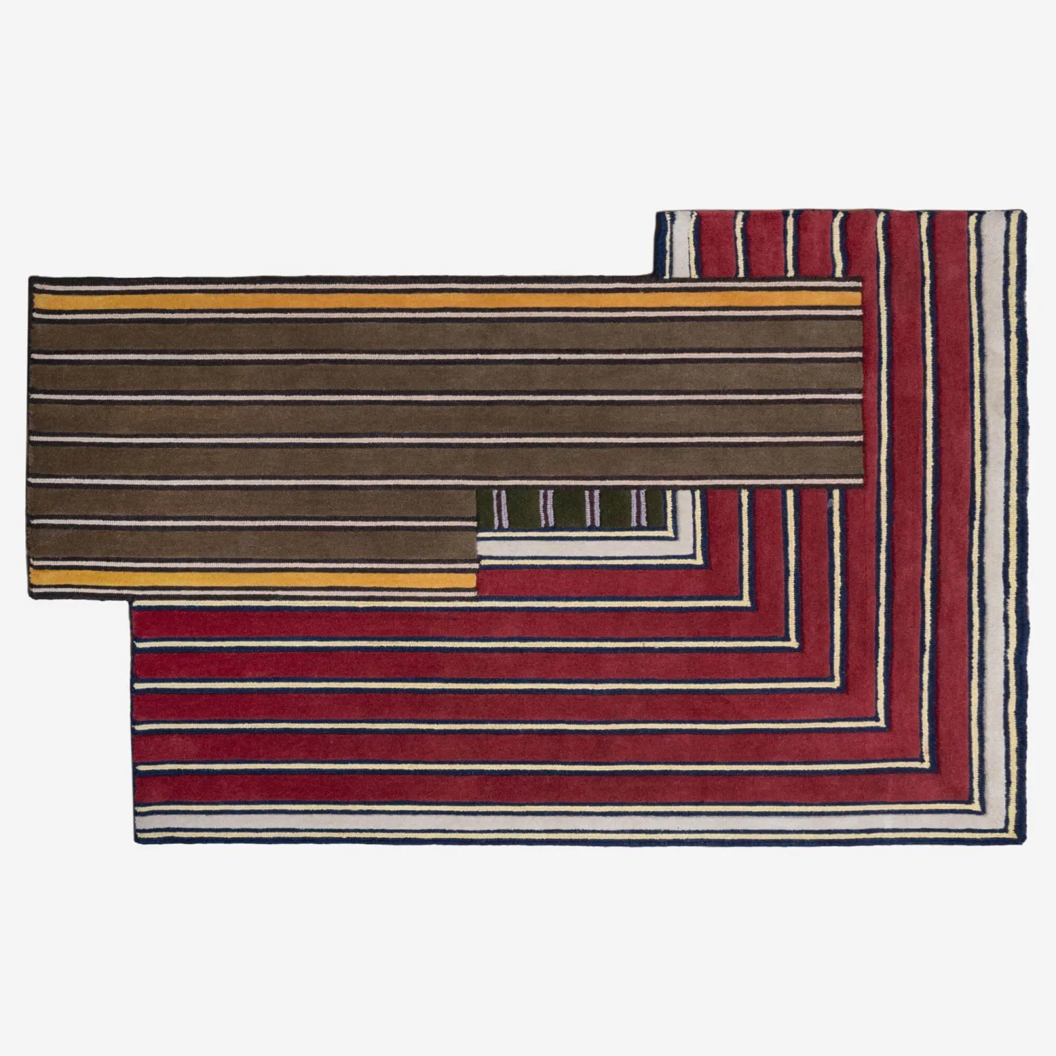 Tapis tufté en laine - 240 x 170 cm - Rouge  - Design by Constance Frapoli