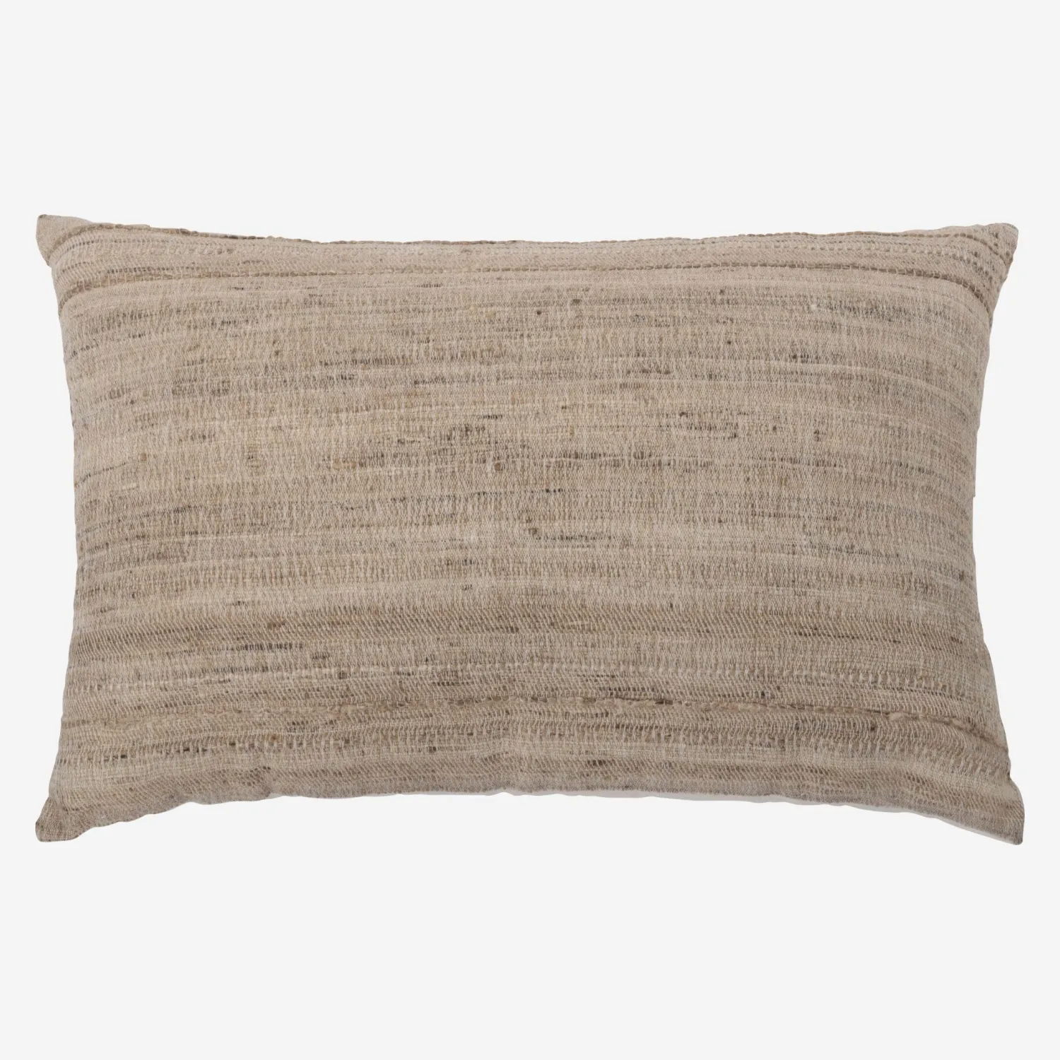 Coussin en laine et soie - 60 x 40 cm - Naturel - 1