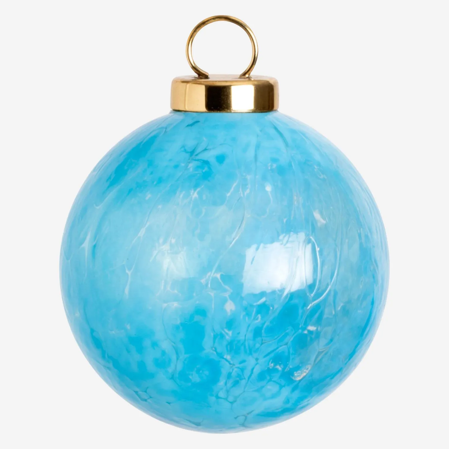 Décoration de Noël - Boule en verre - Bleu - 1