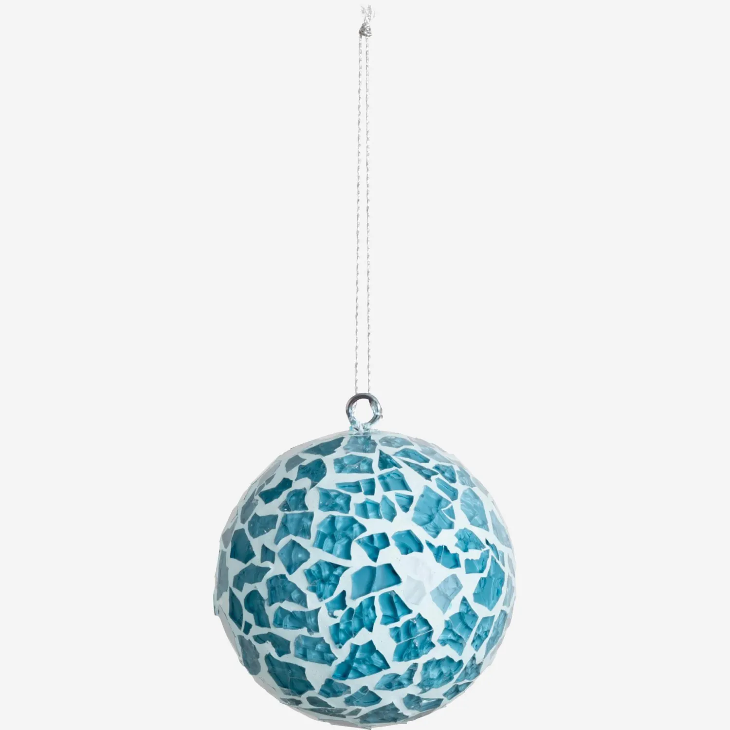 Décoration de Noël - Boule avec mosaïque - Turquoise