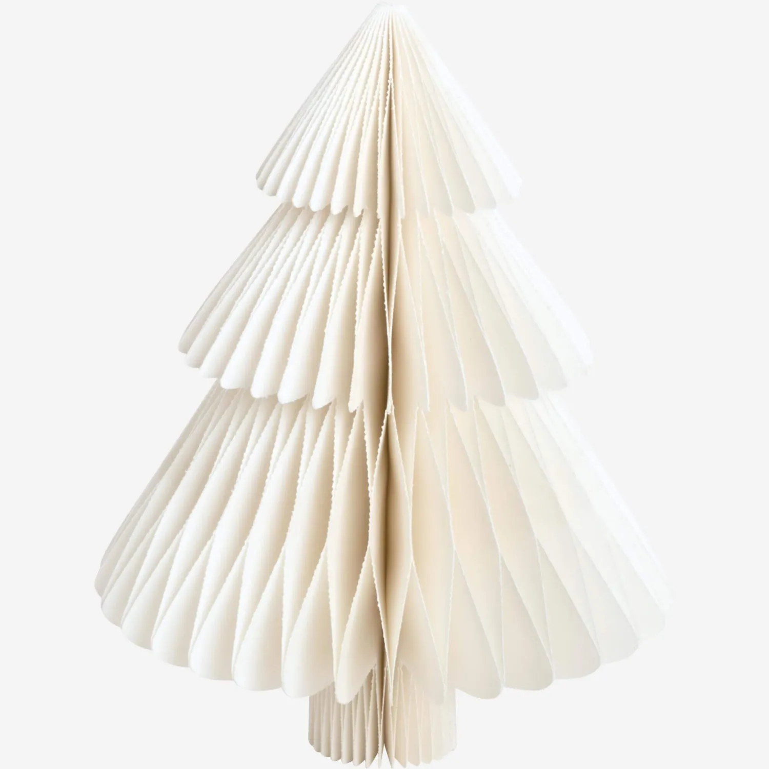 Décoration de Noël - Sapin en papier plié à poser - Blanc