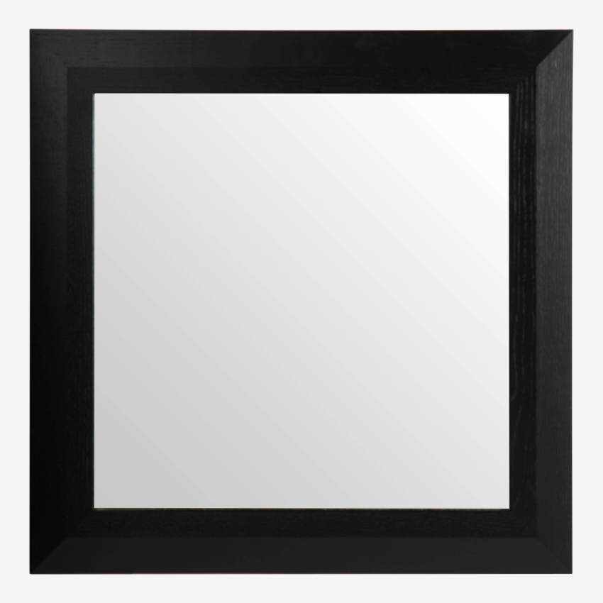 Mirror made in oak 62x62cm, black