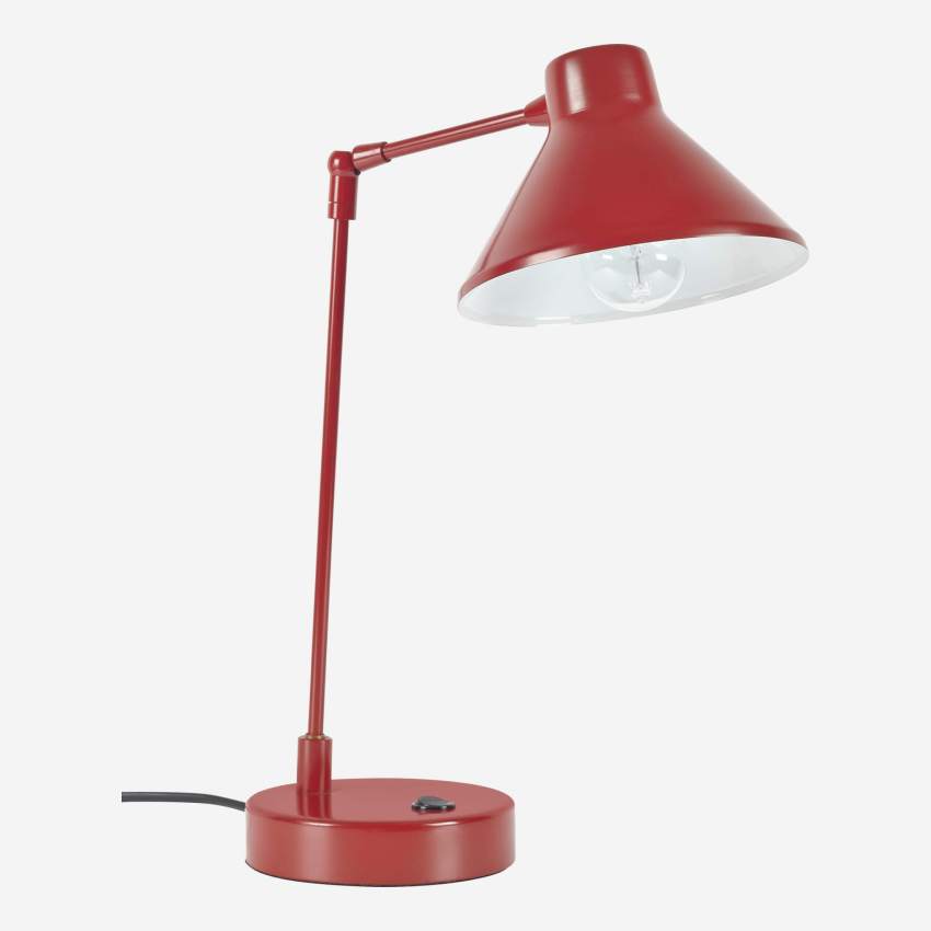 Steel desk lamp, red
