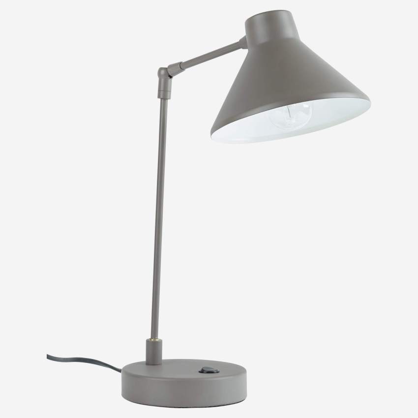 Steel desk lamp, brown