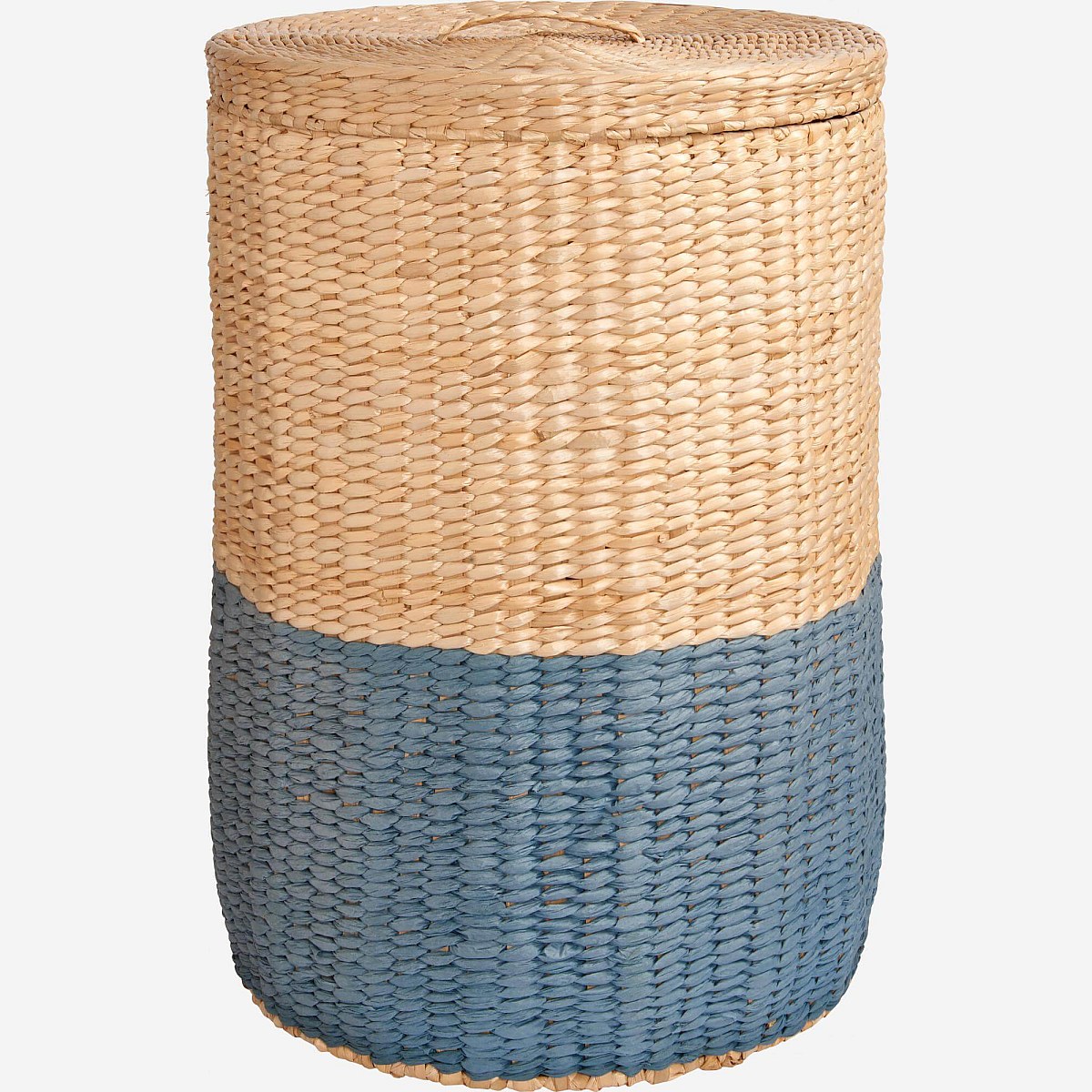 Milk - Cesta de almacenaje 50cm color natural y azul - Habitat