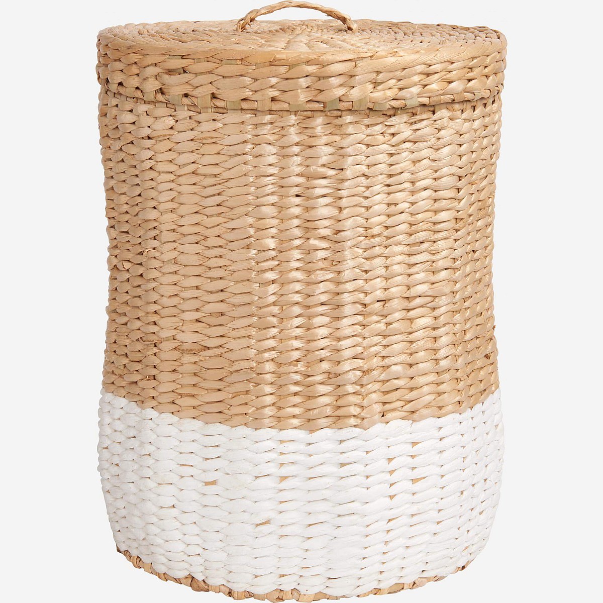 Milk - Cesta de almacenaje 28cm color natural y blanco - Habitat