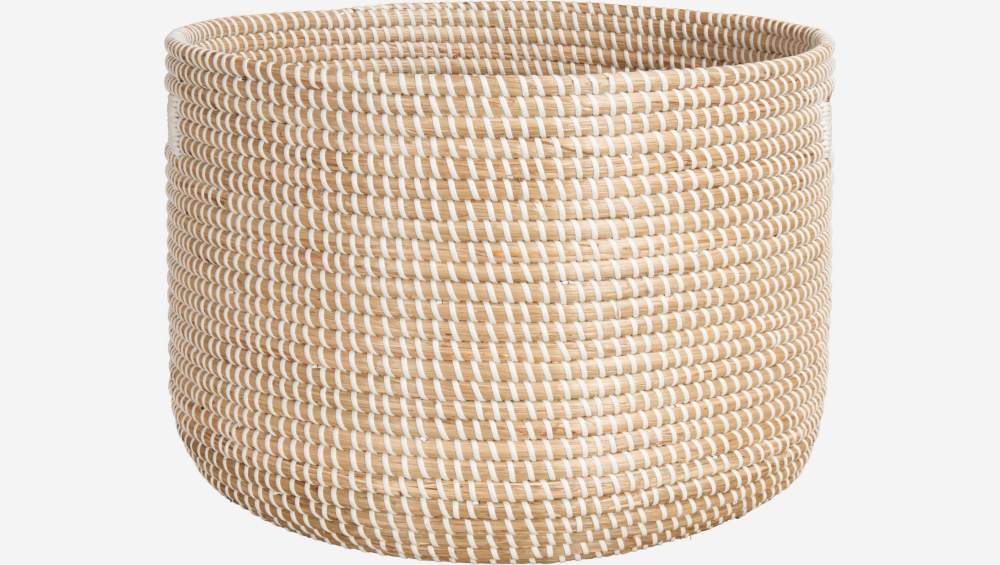 Basket 30cm with storage spaces made of seagrass