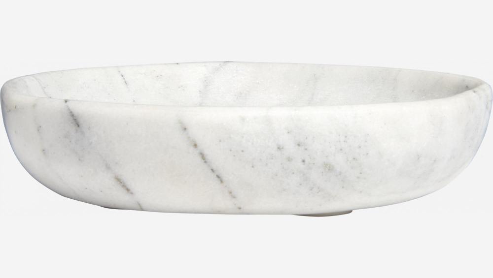 Trinket bowl made of marble, white