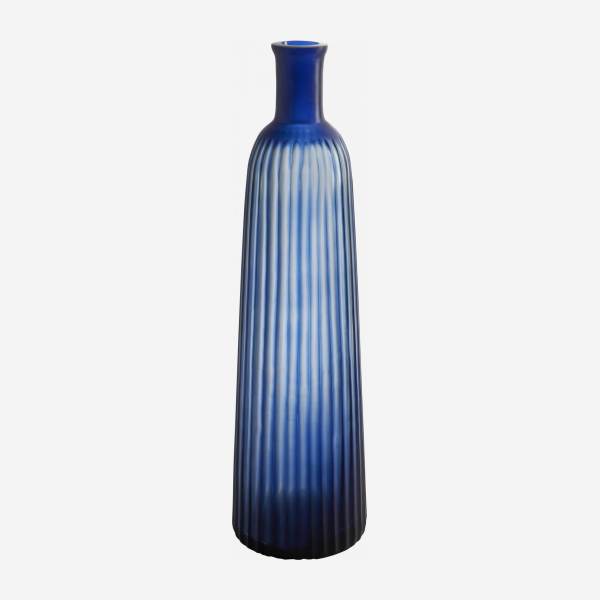 Vase made of glass 45cm, blue