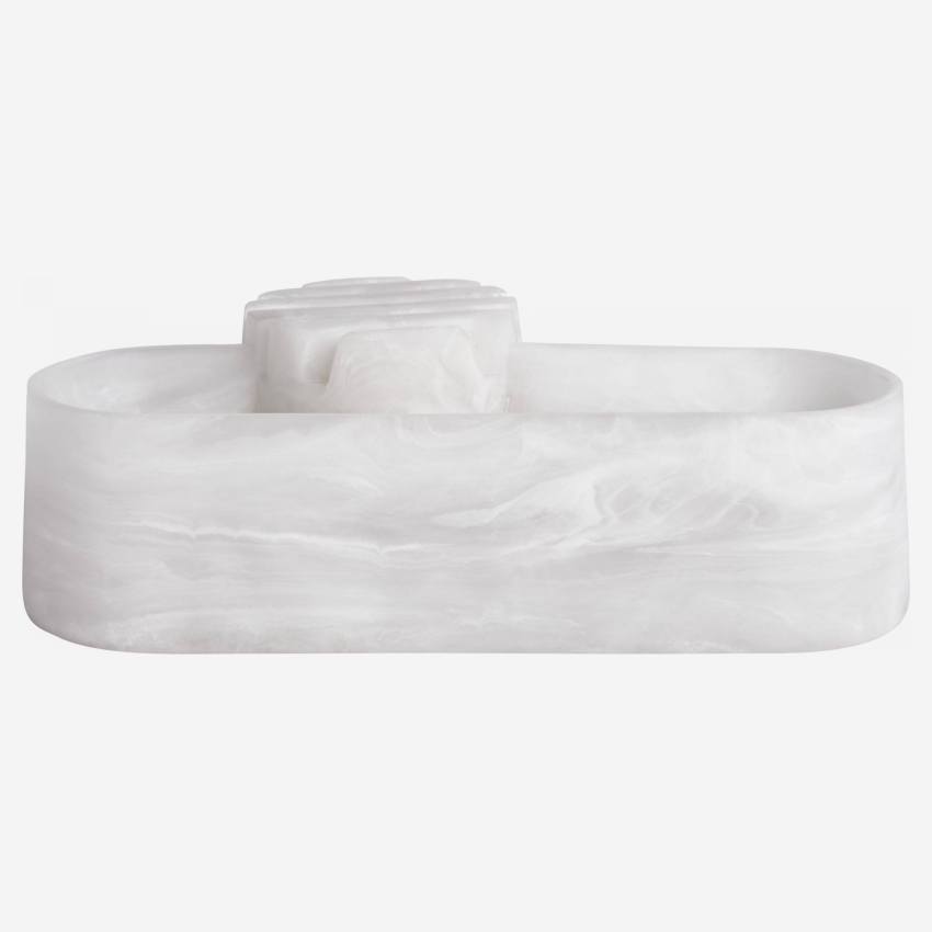 Office trinket bowl made of resin, white - Design by Ferréol Babin