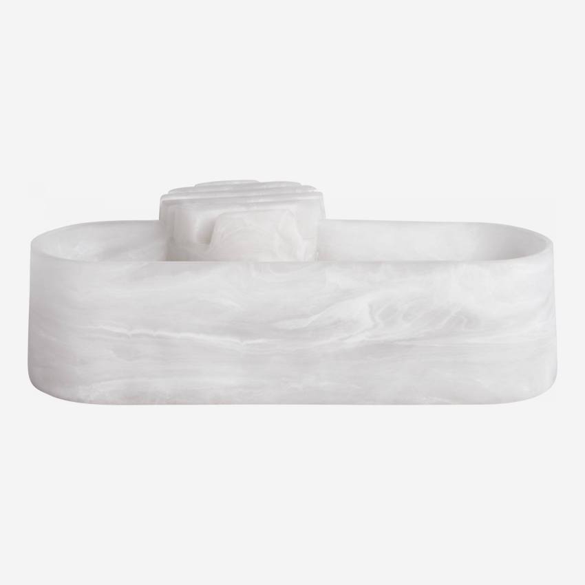 Office trinket bowl made of resin, white - Design by Ferréol Babin