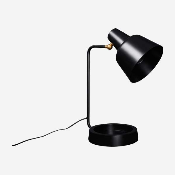 Lampe de table 43cm en fer noir