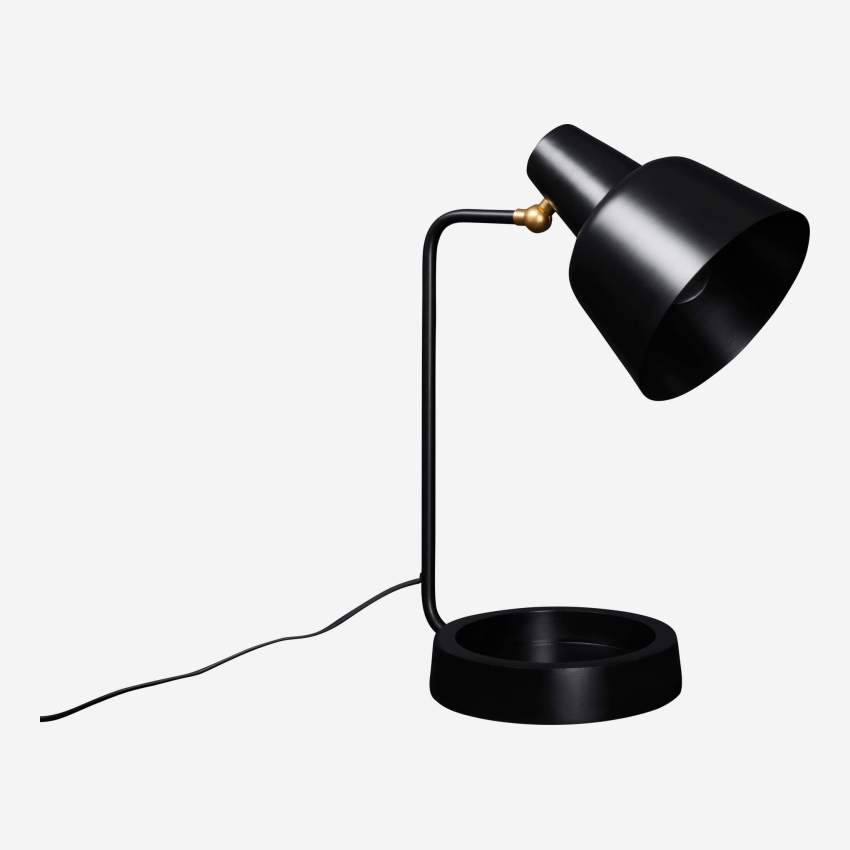 Lampe de table 43cm en fer noir